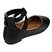 BELLA MARIE FC45 Girl's Toddler Criss Cross Elastic Ankle Strap Ballet Flats