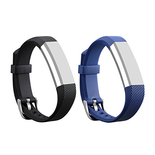 I-SMILE 2pcs Newest Replacement Wristband With Secure Clasps for Fitbit Alta Only(No tracker, Replacement Bands Only)