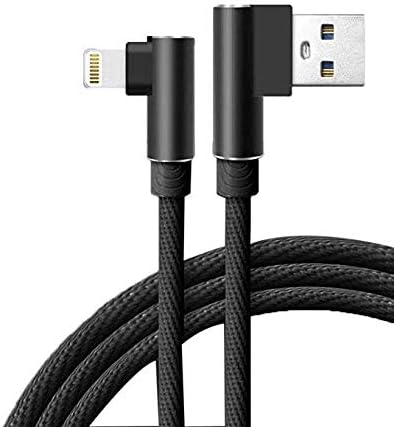 (Sihai Youcheng) Double Elbow Compatible Charger Cable 3FT to USB Syncing Data Nylon Braided Cord Charger Replacement Phone X/8 Plus/8/7/7 Plus/6/6 Plus/6s/6s Plus/5/5s/5c/SE