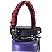 GALAXTEK Paracord Handle for Hydro Flask, Iron Flask, Simple Modern, Secure Carrier, for 12oz to 64oz Wide Mouth Stainless Steel Water Bottles, Easy to Carry Accessory (Red/Black)