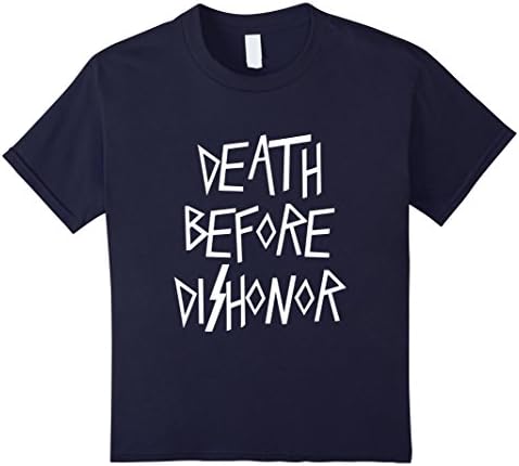 Kids Death Before Dishonor T-Shirt 12 Navy