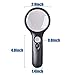 HXL Magnifying Glass Hand-held Magnifier Glass with 3LED Light 3X 45x for Reading,Medicine,Coin,Stamp,Home and Office【Black】