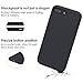 iPhone 8 Plus Case, iPhone 7 Plus Case, JASBON Liquid Silicone Phone Case with Free Screen Protector Gel Rubber Shockproof Cover Full Protective Case for Apple iPhone 8 Plus/iPhone 7 Plus-Black