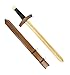 Warm Hearth Gifts Children's Wooden Toy Medieval Knight Sword for Costume and Play - with Real Wooden Sheath.