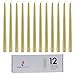 Mega Candles 12 pcs Unscented Gold Taper Candles, Hand Poured Wax Candle 12 Inch x 7/8 Inch, Home Décor, Wedding Receptions, Centerpieces, Birthdays, Celebrations, Romantic Events, Holders