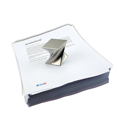 ArtsOnDesk Modern Art Paperweight - St206 Stainless Steel Satin Finish Luxury Desktop Home Office Supply Desk Accessory Organizer Holder Holiday Wedding Graduation Corporate Present. - Thumbnail 6