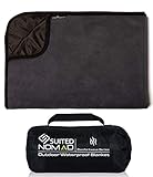 SuitedNomad XL Waterproof/Windproof Outdoor Blanket with Thermal Barrier Lining|Extreme Weather Stadium Blanket|Great for Camping,Sports,Festivals,Picnic,Car,Dog