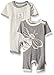 Burt's Bees Baby Set Of 2 Organic Stripe and Bee Graphic Shortalls