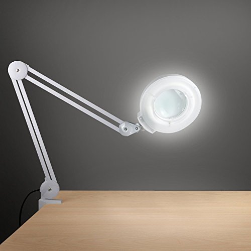 image for Eosphorus Clamp On Desktop Magnifier 5X Diopter | Visual Aid Lamp Jewe