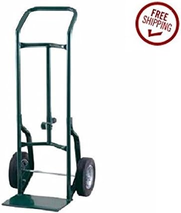 Harper Steel 55 Gallon Drum Lifter Green, 20" Wide, 600# Cap 49" Tall Dual Grip Handle 14" Nose 10" Semi-Pneumatic Tire 52T