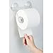 InterDesign Power Lock Toilet Paper Holder - Suction Roll Dispenser for Bathroom, Clear