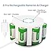 Morpilot CR123A Batteries 12Pcs 3.7V 700mAh Li-ion Battery with 8 Slot Charger for Arlo VMC3030/3230/3330/3430/3530 Security Cameras