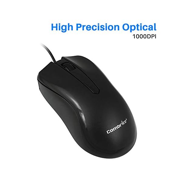 COMBRITE-M40-USB-Wired-Optical-Mouse-With-Comfort-Rubber-Scroll-Wheel-Red-LED-For-PC-And-Laptops-Windows-Mac-OS-Linux-Plug-And-Play-Black-M40 Combrite M40 USB Wired Optical Mouse With Comfort Rubber Scroll Wheel & Red LED For PC And Laptops, Windows, Mac OS…