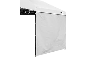 MQoutdoor Instant Canopy Shade Removeable Sidewalls, Sun Walls Side for 10x10 Pop up Tent, UPF50+ Waterproof, White and Silver, 10x10ft