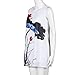 Orangeskycn Vintage Boho Women Summer Sleeveless Beach Printed Short Mini Dress (M, white)