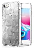 Ringke AIR Prism Compatible with Apple iPhone 7, iPhone 8 Phone Case 3D Contemporary Design Ultra Slim Geometric Stylish Pattern Flexible Protective TPU Drop Resistant Cover for iPhone8 - Clear