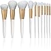 BS-MALL 2018 New Premium Synthetic Kabuki Makeup Brush Set Cosmetics Foundation Blending Blush Eyeliner Face Powder Brush Makeup Brush Kit (Golden White)