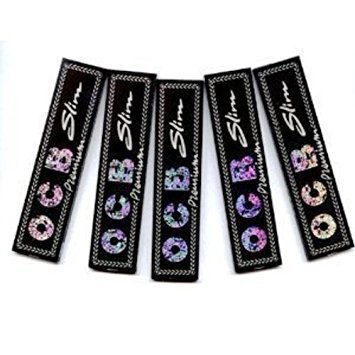 OCB Slim King Size Rolling Paper, with 5 Booklets (Black)