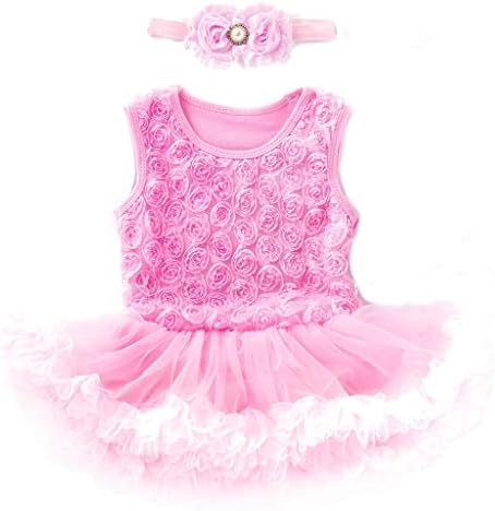 Girl Tutu Dresses Sleeveless Toddler Baby Kids Child Flower Princess Casual Dress +Headband Outfits Set