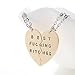 Aoloshow Stainless Steel 2 Parts Best Fucking Bitches Pendant Necklace Birthday Gift Gold