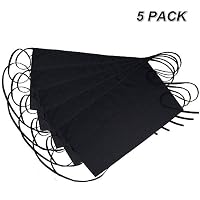 JBER 3 Pocket Waist Apron, 5 Pack Black Waist Aprons 24 x 12 Inch Restaurant Servers Half Aprons Money Apron Bartender Apron Check Holder Kitchen Waist Apron for Women Men Waitress and Waiter