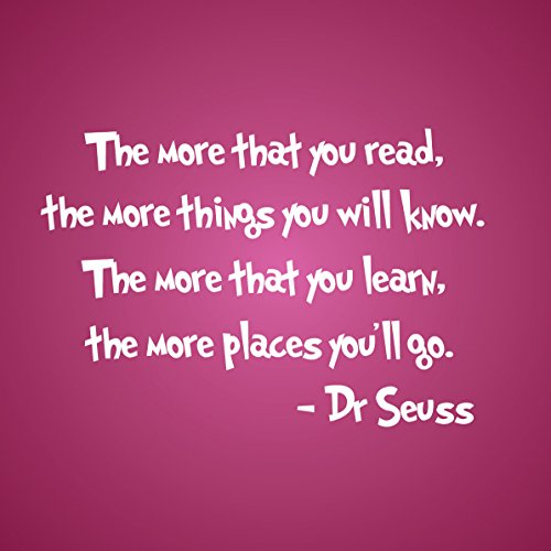 The More Than You Read... Dr. Seuss Wall Kids Nursery Decal Art(28