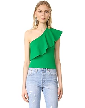 Women's One Shoulder Flounce Top