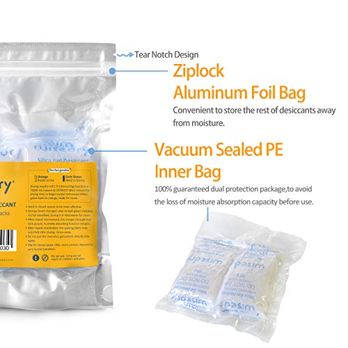 1 6PACKS+Rechargeable+Desiccant+Packets+indicating