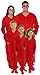 SleepytimePjs Family Matching Red Fleece Onesie Pjs Footed Pajamas for Family