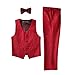 YuanLu Kids Suits for Boys Girls Formal Vest and Pants Dress Suit Set Outfit Clothing Red Size 10