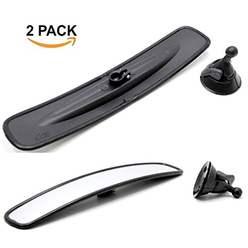 OtoLiman 2 Pack Universal Car 330mm Panoramic Interior Rearview Mirror/Removable Suction Cup/for All Cars/Convex Wide Angle Rear View - Thumbnail 5