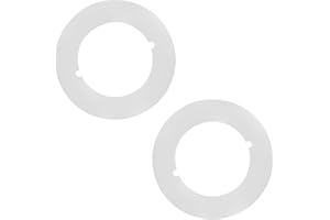 WhSunVo 2Pcs Door Knob Plates Round Version Stainless Steel Door Reinforcement Plate 2-1/8" Inner Diameter 3-1/2" Outer Diame