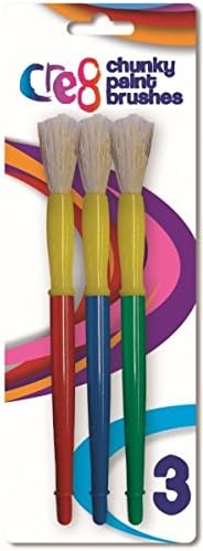 Cre8 Pack of 3 Childrens Chunky Paint Brushes.