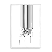 Framed Canvas Wall Art Modern Geometric Pattern Canvas Prints Home Artwork Decoration for Living Room,Bedroom - 16x24 inches