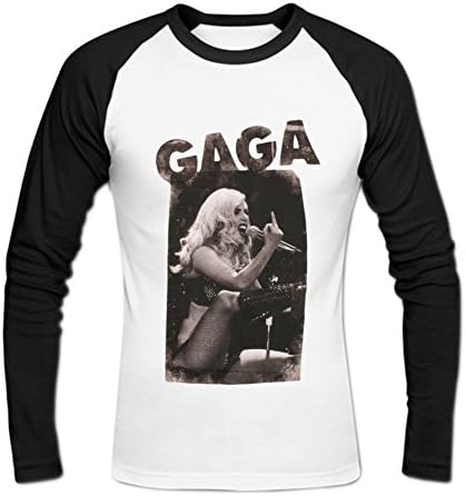 Men's Lady Gaga Baseball T-shirts XL White