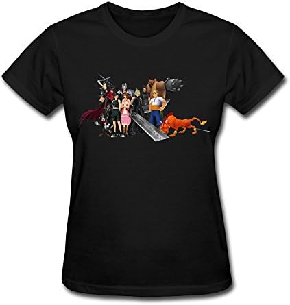 HUAYUANDA Women's Final Fantasy Vii Group T-shirt XL Black