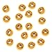 1000-Piece Round Beads, 3mm, Gold Plated