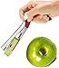 2 PACK - Apple Corer Lever Tool by BRIGHT KITCHEN Stainless Steel Pear Fruit Seed Remover Cherry Red Grip with Serrated Blade
