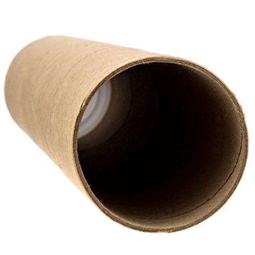 2" x 18" Cardboard Mailing Tubes 6 Pack with White Caps, Poster Tubes