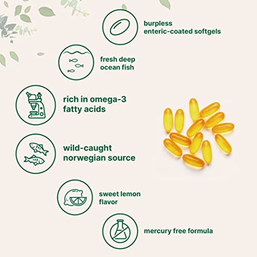 Micro Ingredients - Omega 3 DHA 1000mg con EPA 500mg, 200 Cápsulas Blandas, Sabor Limón