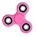 Tri Fidget Hand Spinner - fidget work Ultra Fast Bearings - Finger Toy, Great Gift (SILVER-PINK)
