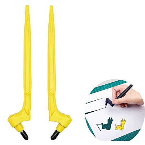 Craft Schneidewerkzeuge,Präzisions-Edelstahl-Bastelmesser mit 360-Grad-Drehklinge,Kunst-Schneidewerkzeug für Handwerk,Hobby,Scrapbooking,Schablone (2 Stücke, Gelb)