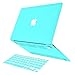 IBENZER MacBook Air 13 Inch Case Old Version 2010-2017, Soft Touch Hard Case Shell Cover with Keyboard Cover for Apple MacBook Air 13 A1369 1466 NO Touch ID, Aqua,MMA13TBL+1