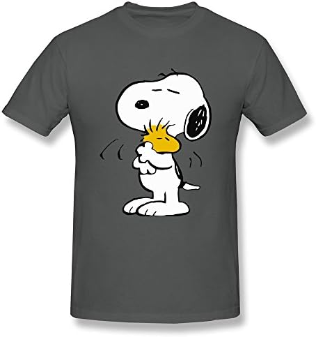 SHFL Men's Snoopy Woodstock Short Sleeve T-shirt DeepHeather XL