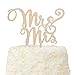 LOVENJOY Gift Boxed Wooden Mr and Mrs Cake Topper for Rustic Wedding Decoration
