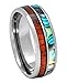 PCH Jewelers Tungsten Hawaiian Koa Wood and Abalone Inlay Wedding Ring or Gift Size 6-15