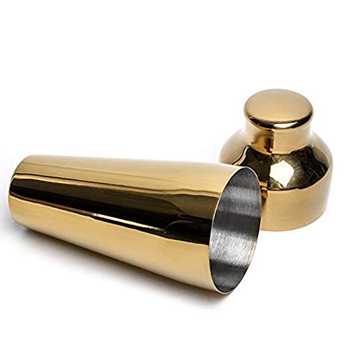 Cocktail Shaker - 17oz Parisian Cocktail Shaker, Stainless Steel Cocktail Shaker, Essential Bartender Tool - CTSK012 (Gold)