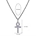 TOPGRILLZ 14K Gold Plated Iced Out CZ Lab Diamond Ankh Cross Egyptian Pendant for Men and Women with 24