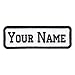 Rectangular 1 Line Custom Embroidered Name Tag Sew-On Patch (E)