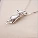 Cute Animals Club Silver Cat Necklace - Sterling Silver Necklace for Women, Sterling Silver Necklace with Pendant, Pendant Necklace for Women, Sterling Silver Pendant Necklace, Cute Necklace for Women